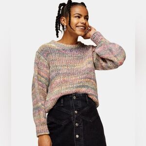 Topshop - space dye Multicolor Knit Sweater